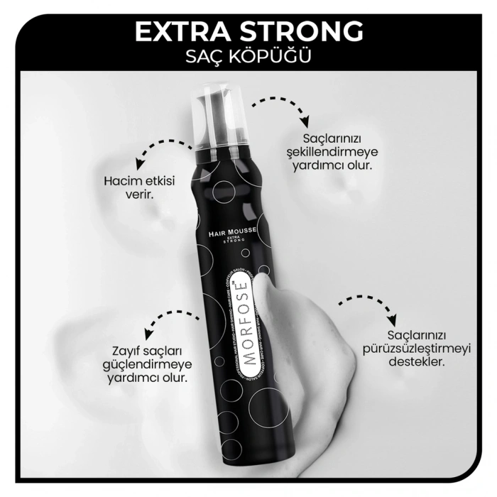 Morfose Extra Strong Saç Köpüğü 200 ml