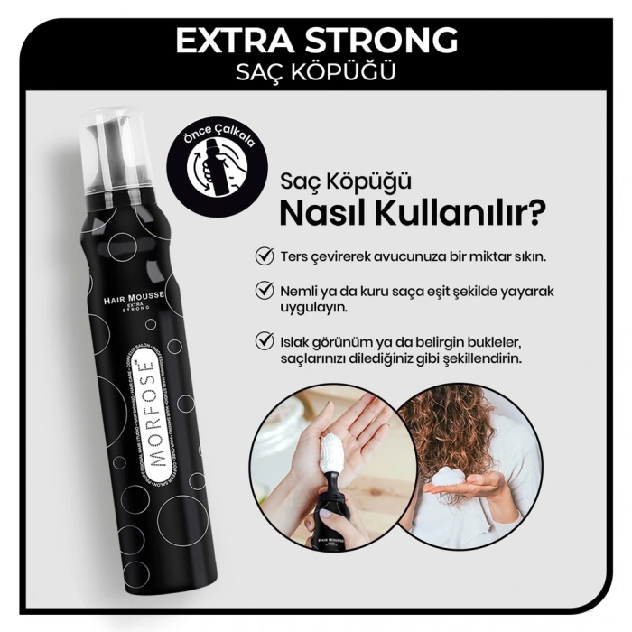 Morfose Extra Strong Saç Köpüğü 200 ml