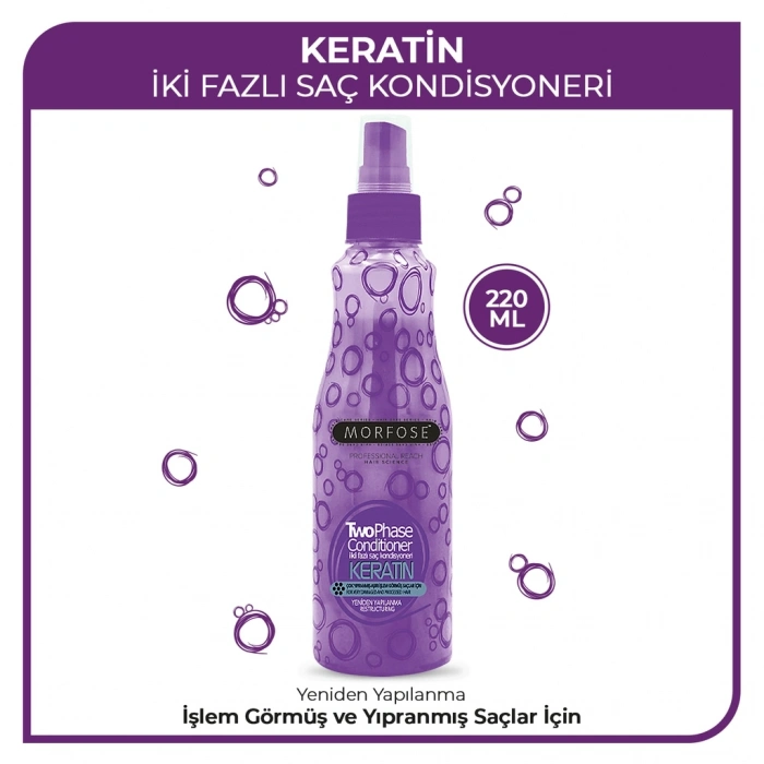 Morfose Keratin Çift Fazlı Fön Suyu 220 ml