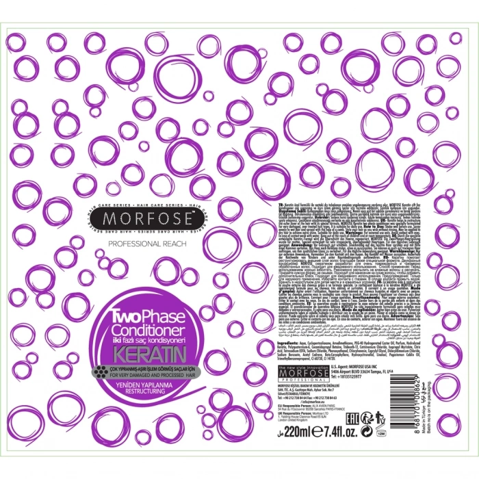 Morfose Keratin Çift Fazlı Fön Suyu 220 ml
