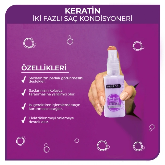 Morfose Keratin Çift Fazlı Fön Suyu 50 ml
