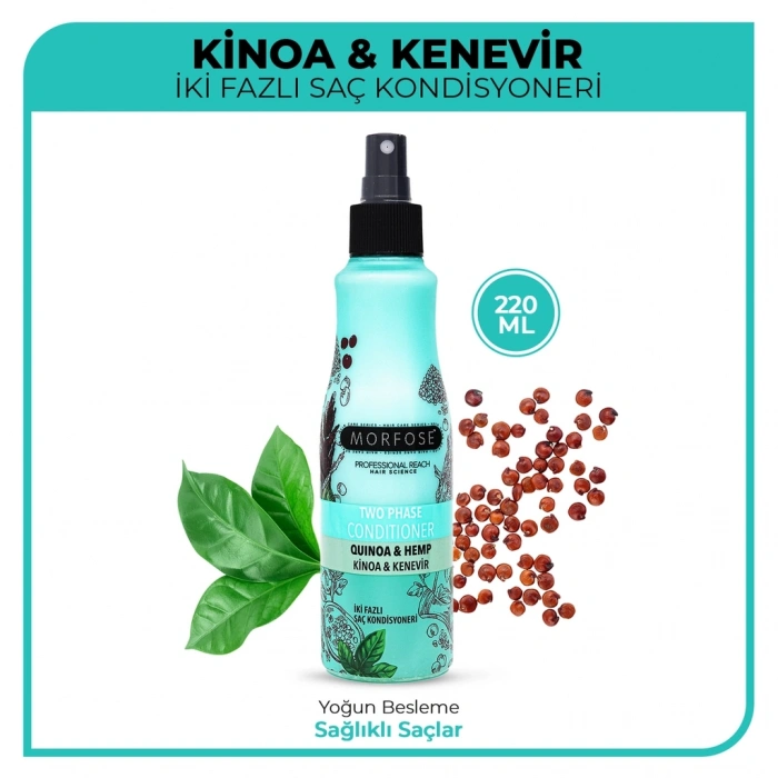 Morfose Kinoa Kenevir Çift Fazlı Fön Suyu 220 ml
