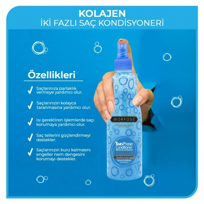 Morfose Kolajen Çift Fazlı Fön Suyu 220 ml