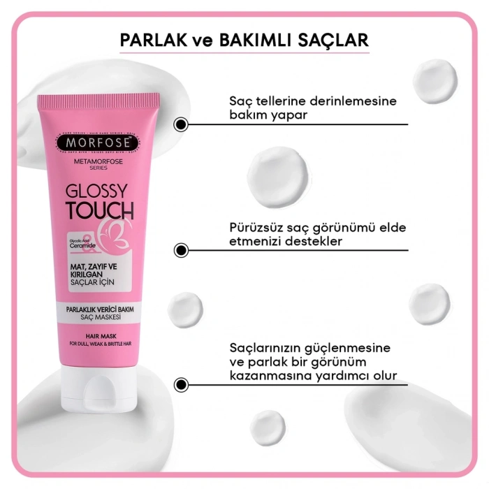 Morfose Metamorfose Glossy Touch Parlaklık Verici Bakım Saç Maskesi 75 ml
