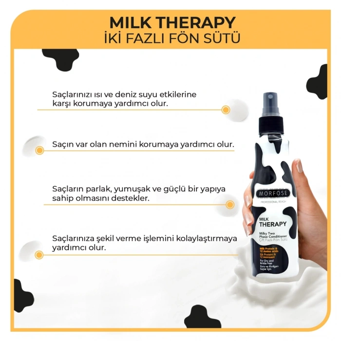 Morfose Milk Therapy Çift Fazlı Fön Sütü 220 ml