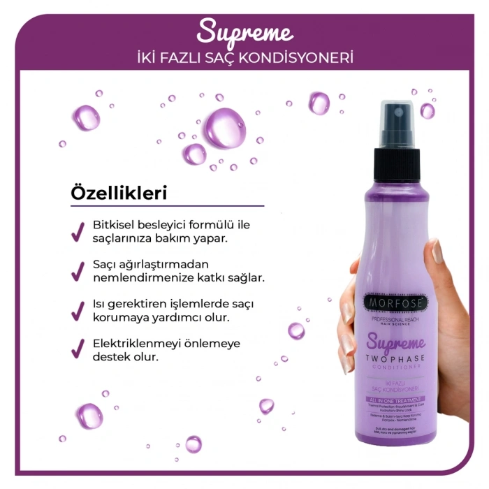 Morfose Supreme Çift Fazlı Fön Suyu 220 ml