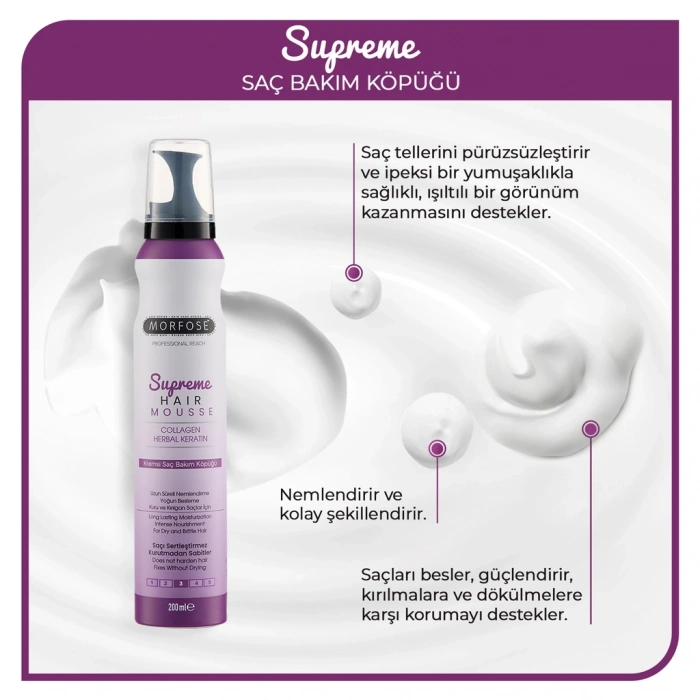 Morfose Supreme Supreme Saç Köpüğü 200 ml