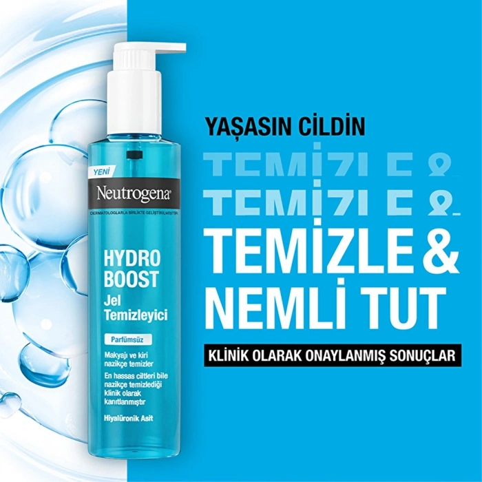 Neutrogena Hydro Boost Parfümsüz Jel Temizleyici 200 ml