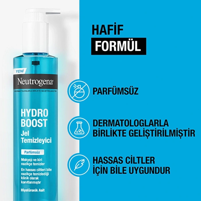 Neutrogena Hydro Boost Parfümsüz Jel Temizleyici 200 ml