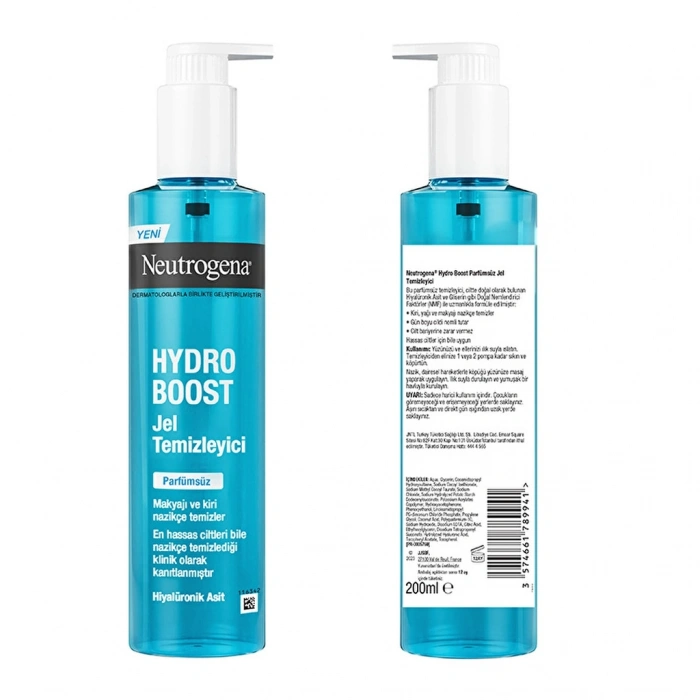 Neutrogena Hydro Boost Parfümsüz Jel Temizleyici 200 ml
