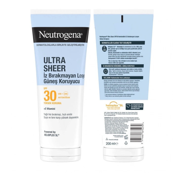 Neutrogena Ultra Sheer İz Bırakmayan 30SPF Güneş Koruyucu Losyon 200 ml