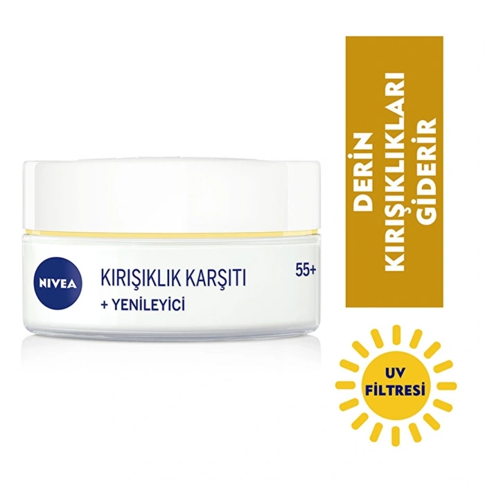 Nivea 55+ Yaş Kırışıklık Karşıtı + Canlandırıcı Yüz Bakım Kremi 50 ml
