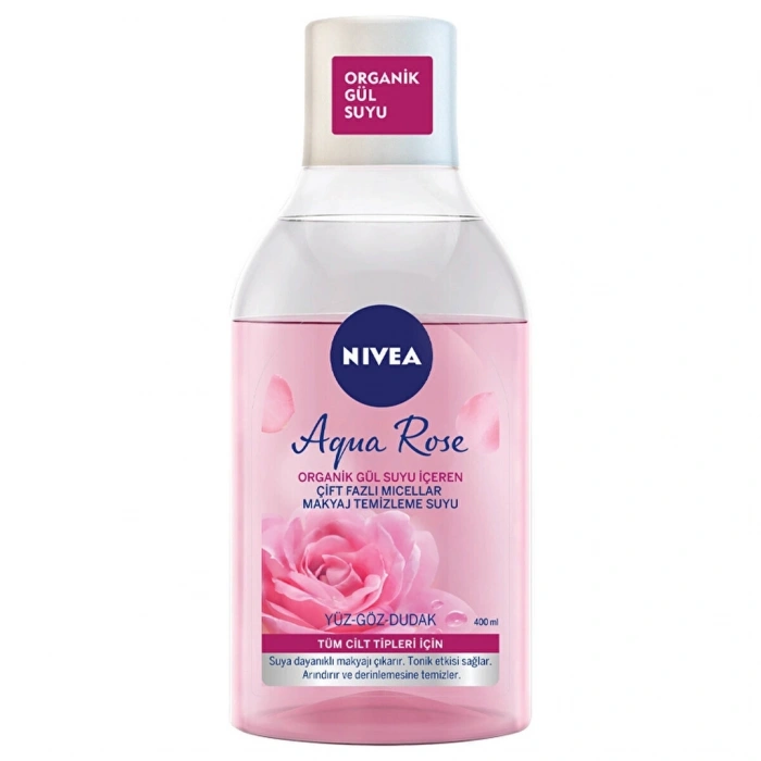 Nivea Aqua Rose Micellar Gül Suyu İçeren Çift Fazlı Makyaj Temizleme Suyu 400 ml