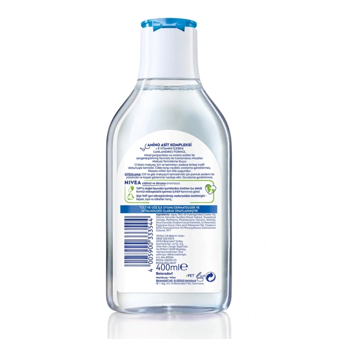 Nivea Canlandırıcı Micellar Makyaj Temizleme Suyu 400 ml