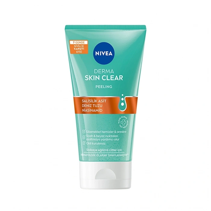 Nivea Derma Skin Clear Sivilce Karşıtı Yüz Temizleyici Peeling 150 ml