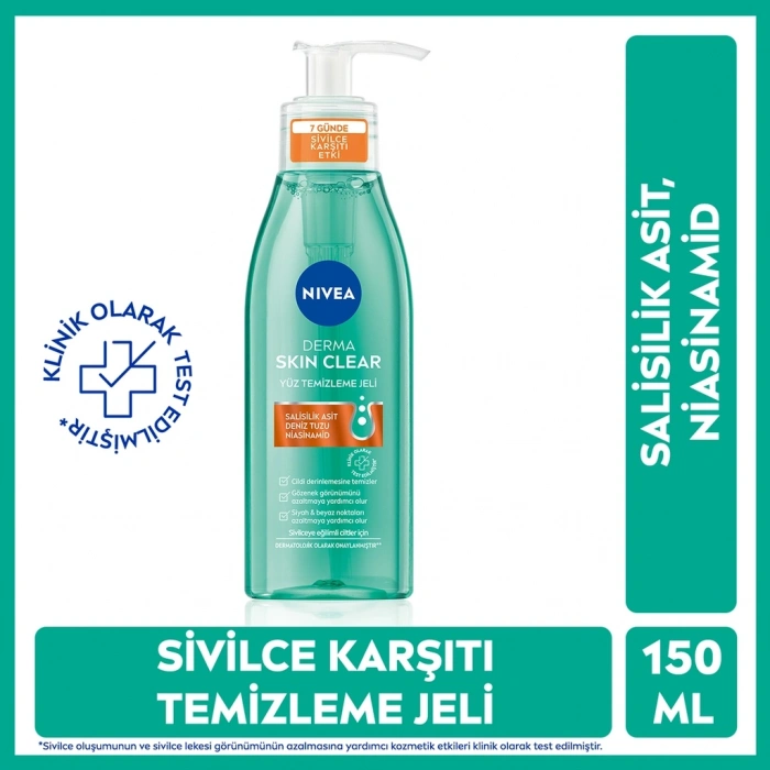 Nivea Derma Skin Sivilce Karşıtı Yüz Temizleme Jeli 150 ml