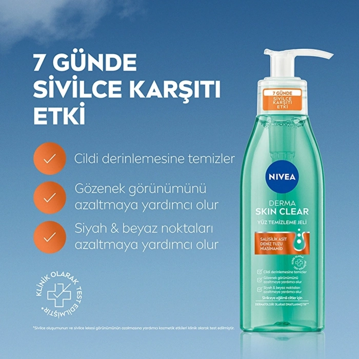 Nivea Derma Skin Sivilce Karşıtı Yüz Temizleme Jeli 150 ml
