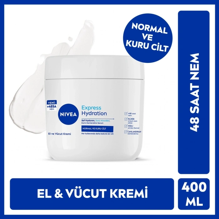 Nivea Express Hydration El ve Vücut Bakım Kremi 400 ml