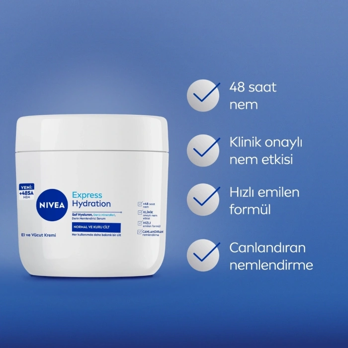 Nivea Express Hydration El ve Vücut Bakım Kremi 400 ml