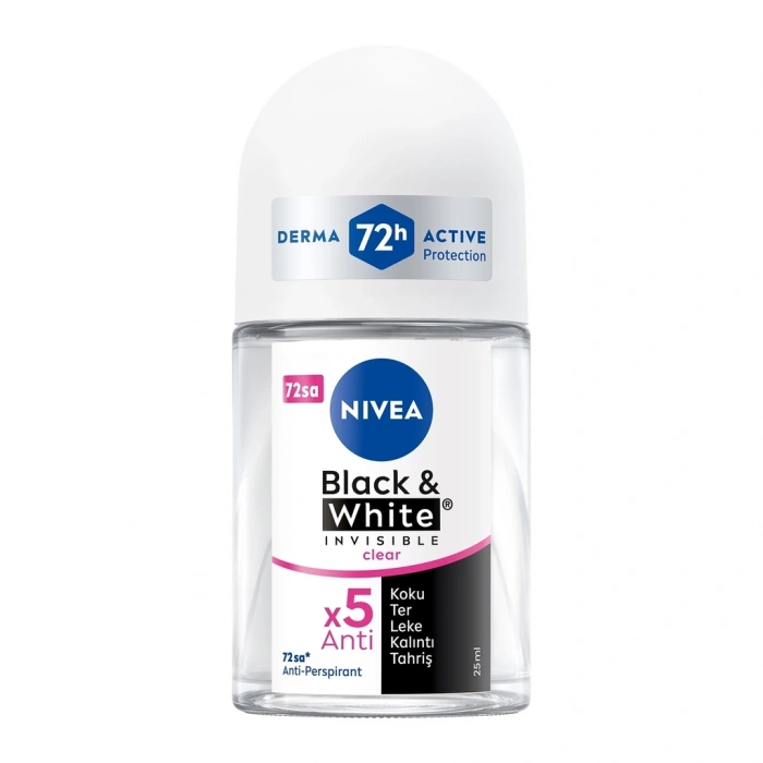 Nivea Kadın Mini Roll-on Deodorant Black & White Invisible Clear 25 ml