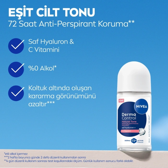 Nivea Kadın Roll-on Deodorant Derma Control Natural Tone 50 ml