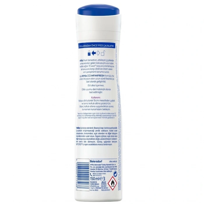 Nivea Kadın Sprey Deodorant Fresh Sensation 150 ml