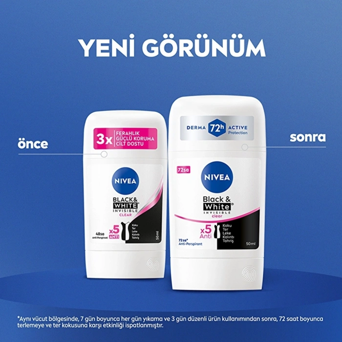 Nivea Kadın Stick Deodorant Black & White Clear 50 ml
