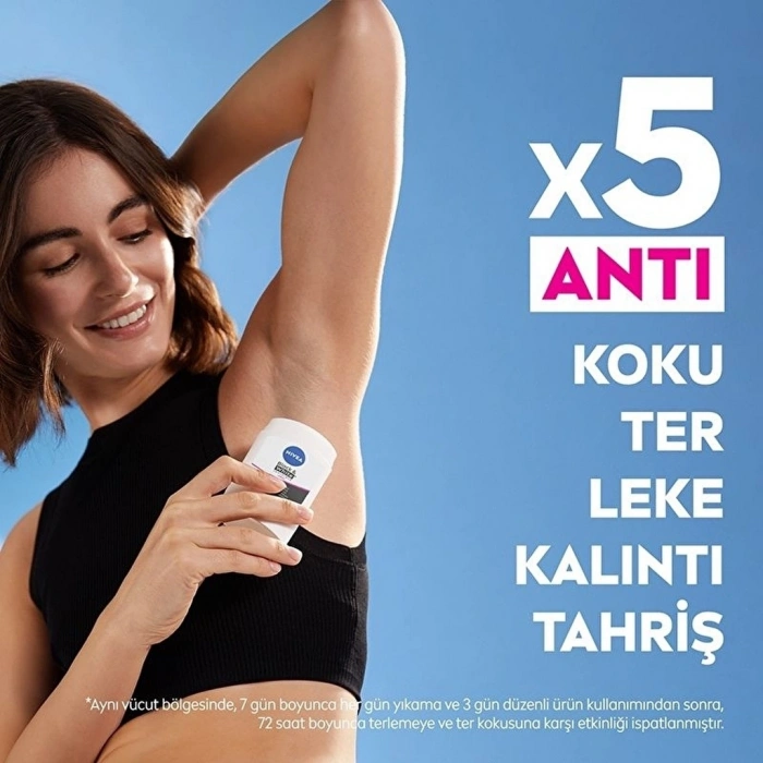 Nivea Kadın Stick Deodorant Black & White Invisible İpeksi Pürüzsüzlük 50 ml