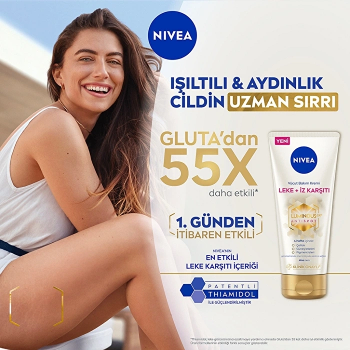 Nivea Luminous Leke ve İz Karşıtı Nemlendirici Vücut Bakım Kremi 200 ml