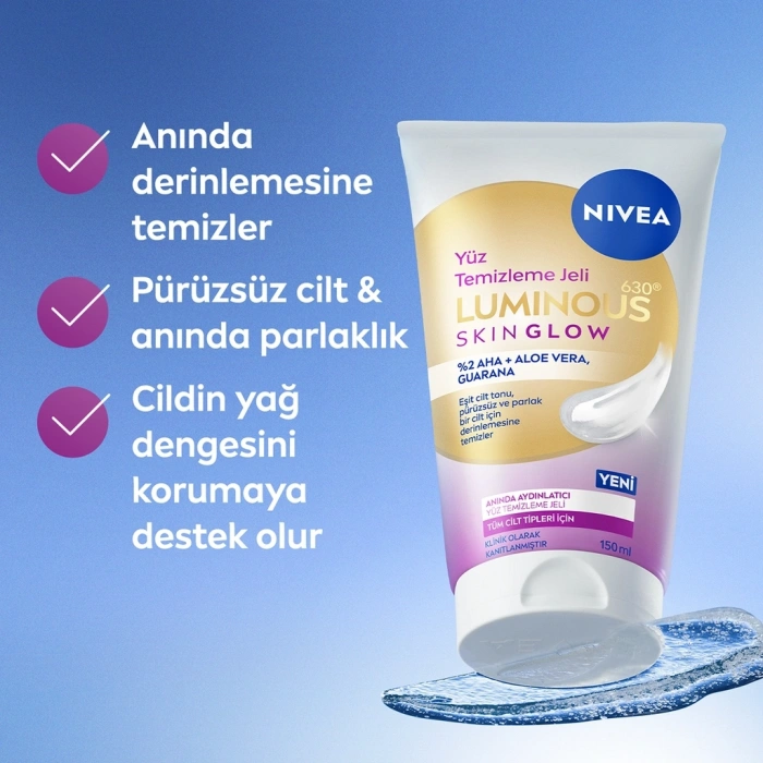 Nivea Luminous630 Skin Glow Aydınlatıcı Yüz Temizleme Jeli 150 ml