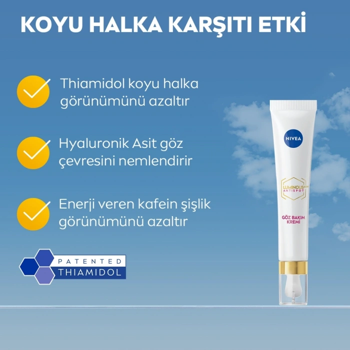 Nivea Luminous630 Thiamidol Etkili Koyu Halka Karşıtı Göz Bakım Kremi 15 ml