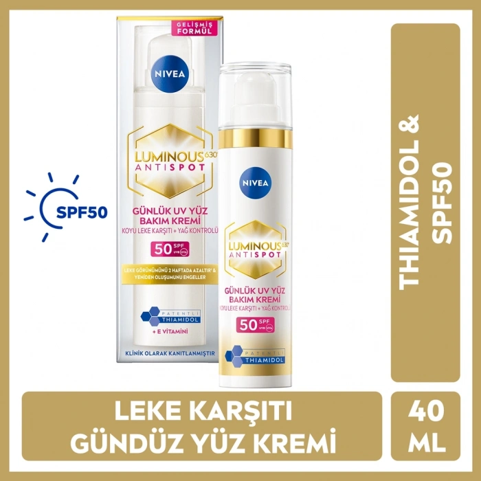 Nivea Luminous630 Thiamidol Etkili Leke Karşıtı Gündüz Yüz Kremi 40 ml