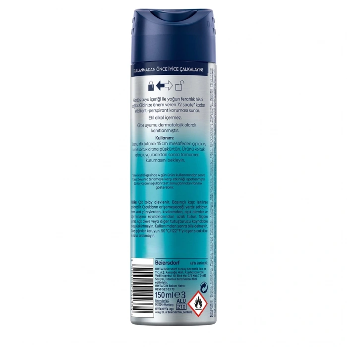 Nivea Men Cool Kick Fresh Erkek Deodorant Sprey 150 ml