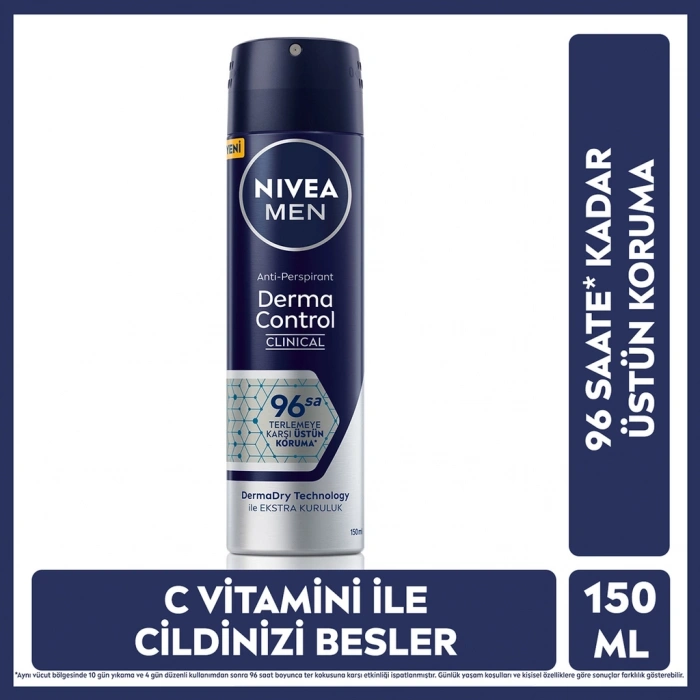 Nivea Men Derma Control Clinical Erkek Deodorant Sprey 150 ml