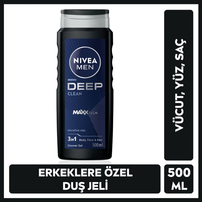 Nivea Men Erkek Deep Dimension Banyo ve Duş Jeli 500 ml