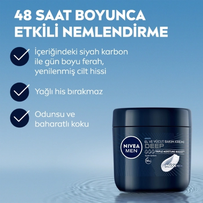 Nivea Men Erkek Deep El ve Vücut Bakım Kremi 400 ml