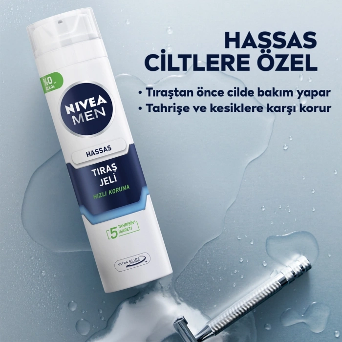 Nivea Men Erkek Hassas Ciltler İçin Koruyucu Tıraş Jeli 200 ml