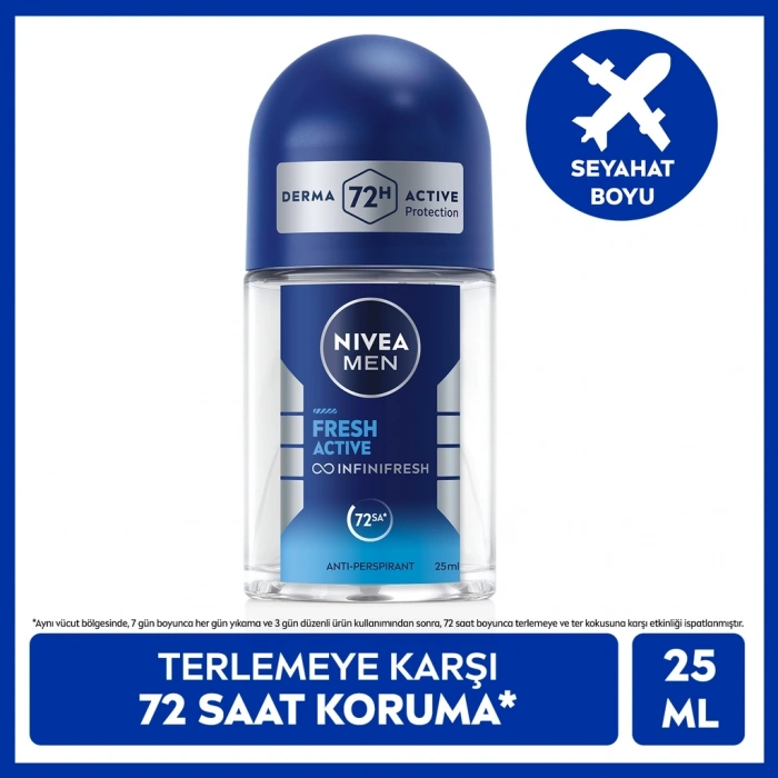 Nivea Men Erkek Mini Roll-on Deodorant Fresh Active 25 ml