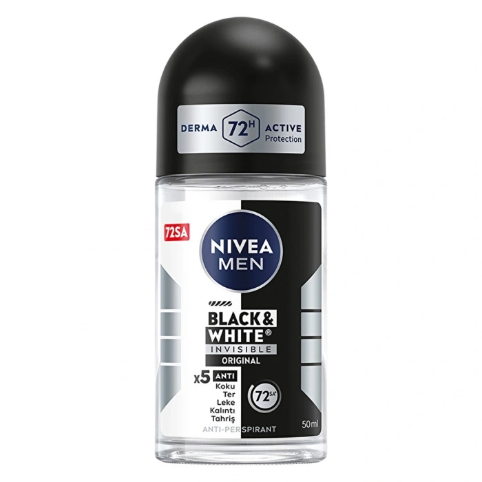Nivea Men Erkek Roll-on Deodorant Black & White Invisible Original 50 ml