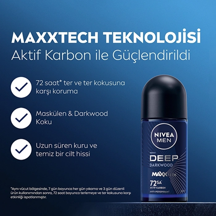 Nivea Men Erkek Roll-on Deodorant Deep Dimension 50 ml
