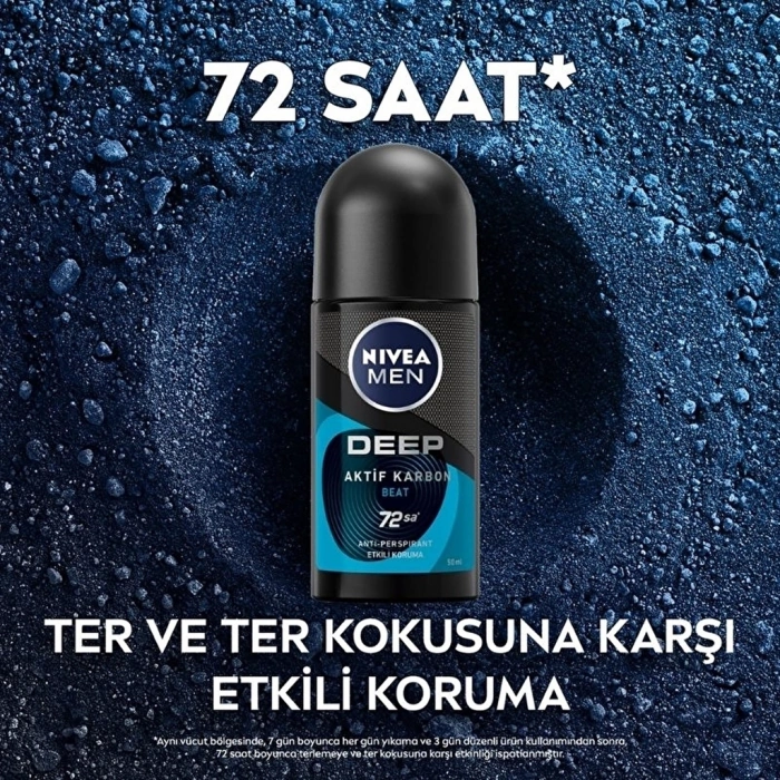 Nivea Men Erkek Roll-on Deodorant Deep Dimension Beat 50 ml