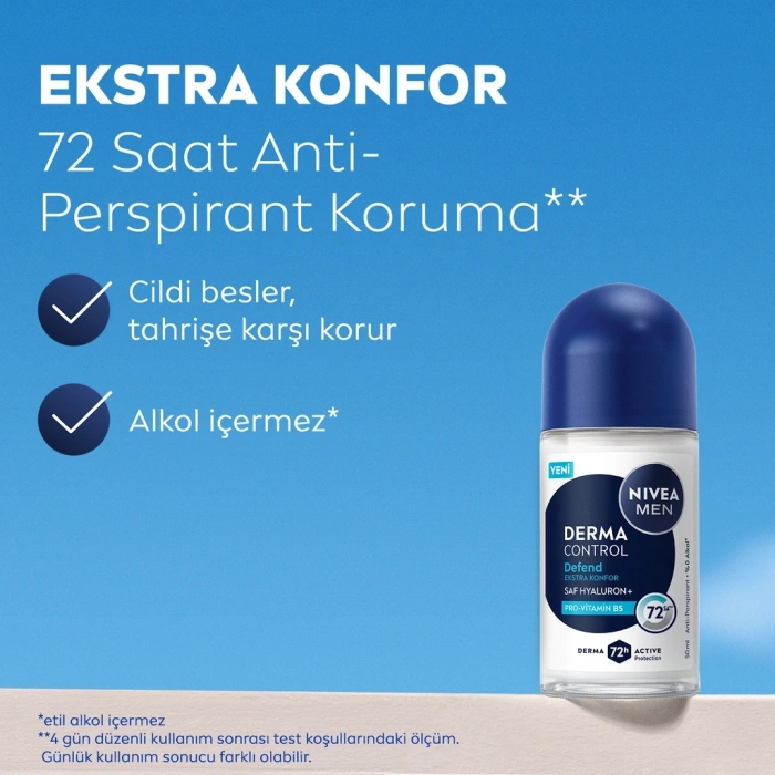 Nivea Men Erkek Roll-on Deodorant Derma Control Defend 50 ml