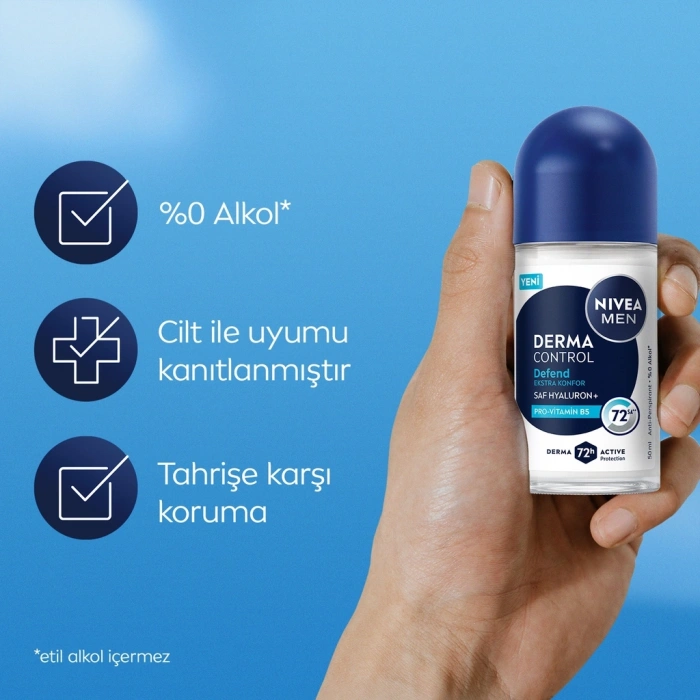 Nivea Men Erkek Roll-on Deodorant Derma Control Defend 50 ml