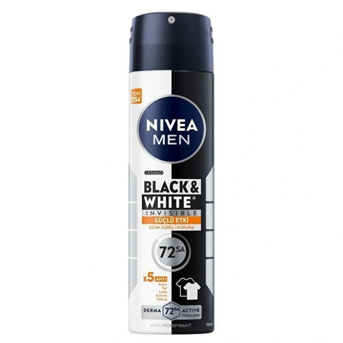 Nivea Men Erkek Sprey Deodorant Black & White Invisible Güçlü Etki 150 ml