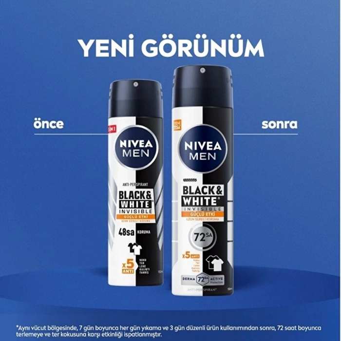 Nivea Men Erkek Sprey Deodorant Black & White Invisible Güçlü Etki 150 ml