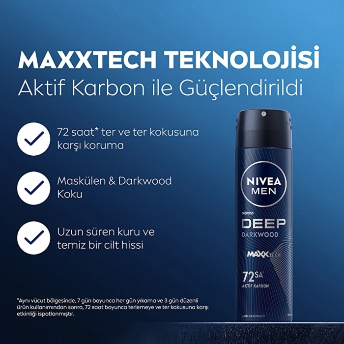 Nivea Men Erkek Sprey Deodorant Deep Dimension 150 ml