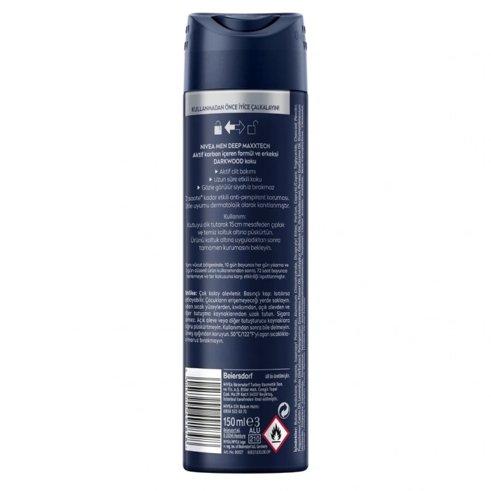 Nivea Men Erkek Sprey Deodorant Deep Dimension 150 ml