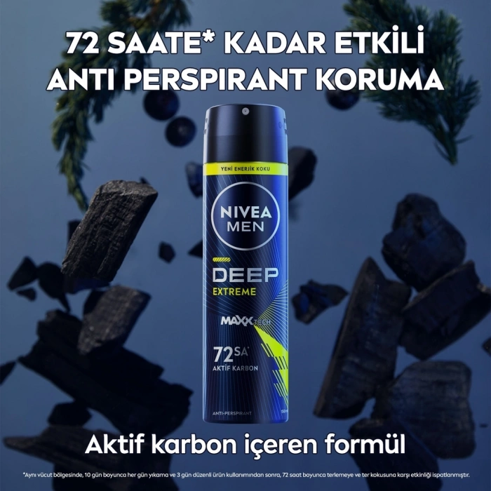 Nivea Men Erkek Sprey Deodorant Deep Extreme 150 ml