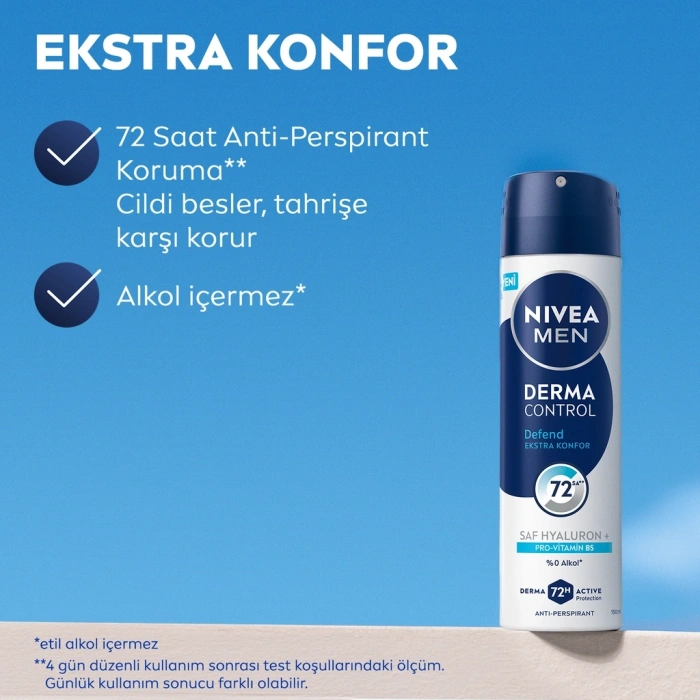 Nivea Men Erkek Sprey Deodorant Derma Control Defend 150 ml