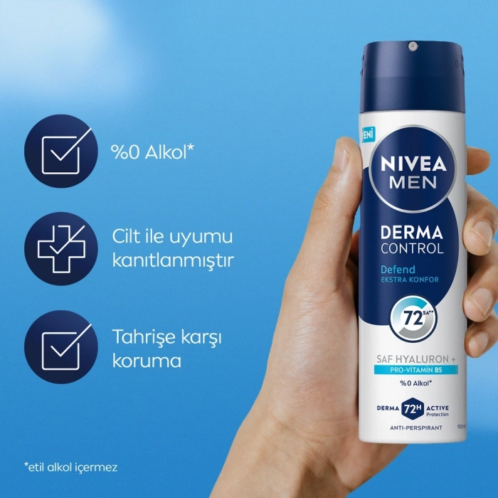 Nivea Men Erkek Sprey Deodorant Derma Control Defend 150 ml